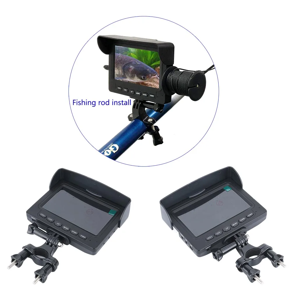 15M 1200TVL Fish Finder Underwater Fishing Camera 4.3 inch Monitor 10PCS LED Night Vision 195 Degrees Camera For Fishing