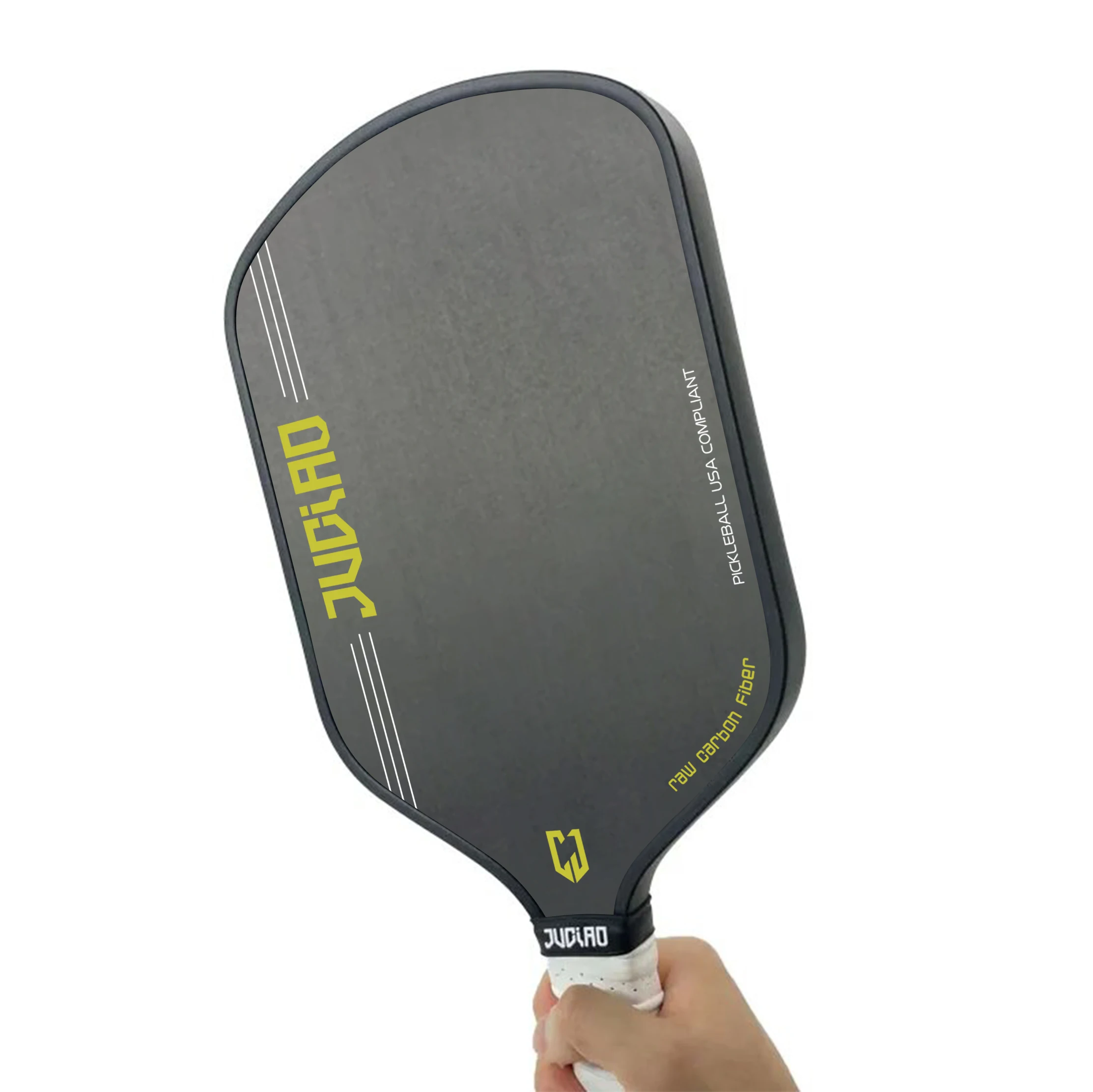 JUCIAO New Design Raw Carbon Fiber Rough Surface Pickleball Paddle With Edge Protection