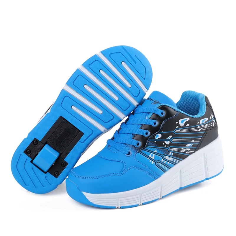 Factory outlet Kids Sneakers Children Baby Girls Boys Slippers Led Luminous Sport Light roller shoe ice skates slippers 958D