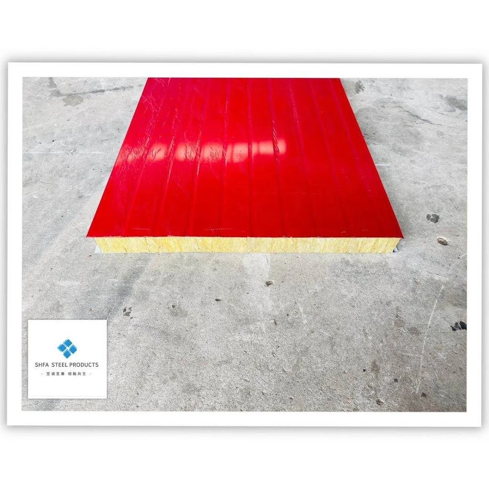 Sandwich Panel Wall Roof Panel Heat Insulation rock wool mineral wool  for Clean Room