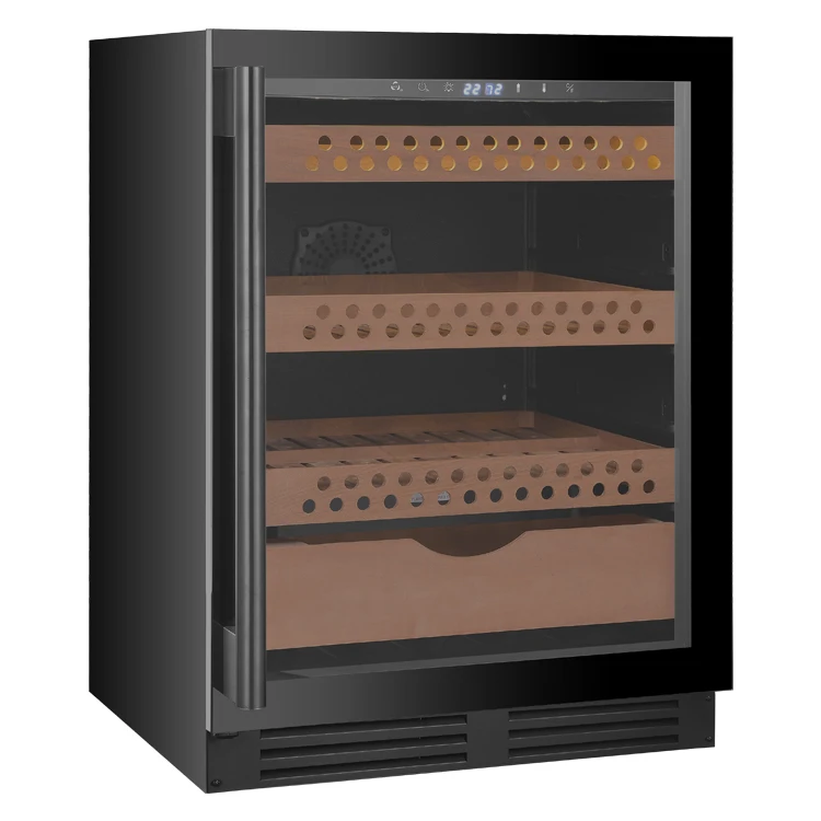 VI180C Humidity Control Cigar Display Drawer Electric Cigar Humidor Refrigerator Temperature Controlled Spanish Cedar Wooden 150