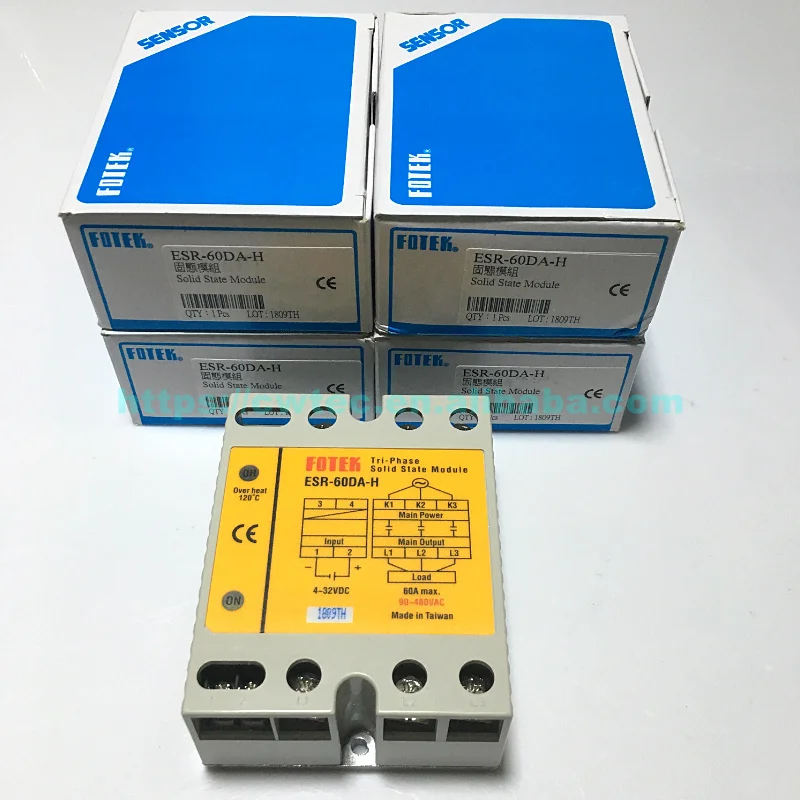 New arrival Original input 4 to 32vdc ABS SSR-DA series single phase solid state module relay FOTEK ESR-60DA-H