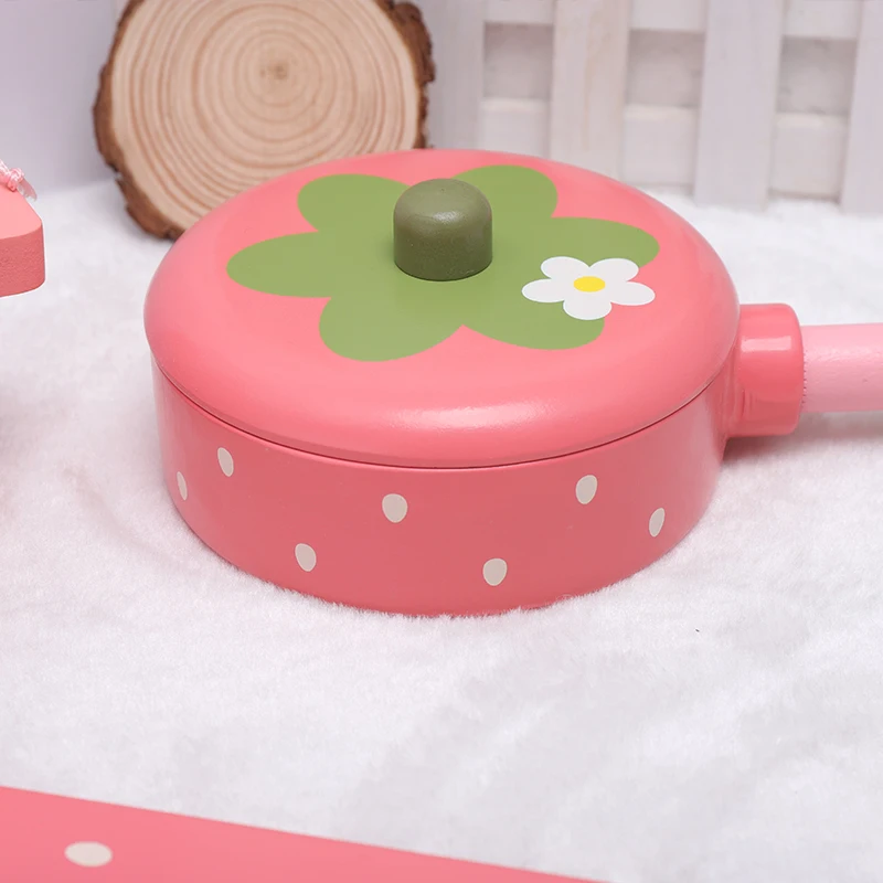 Kitchen Pretend Play Set Chopping Board & Pot Set Factory Direct Sale Wooden for Kids Wooden Toys Unisex Wooden Playhouse XJYQJD