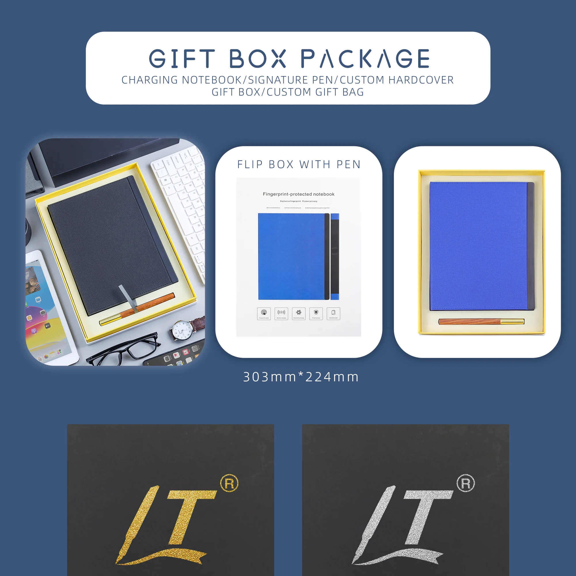 New Tirple Smart Custom Notebook A5 Notebook With USB Multifunctional 8000mA Wireless Charger Notebook