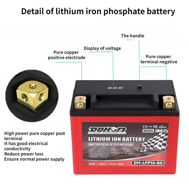 motorcycle battery price in pakistan replacement Lifepo4 lithium battery for Motorcycle Engine starting battery