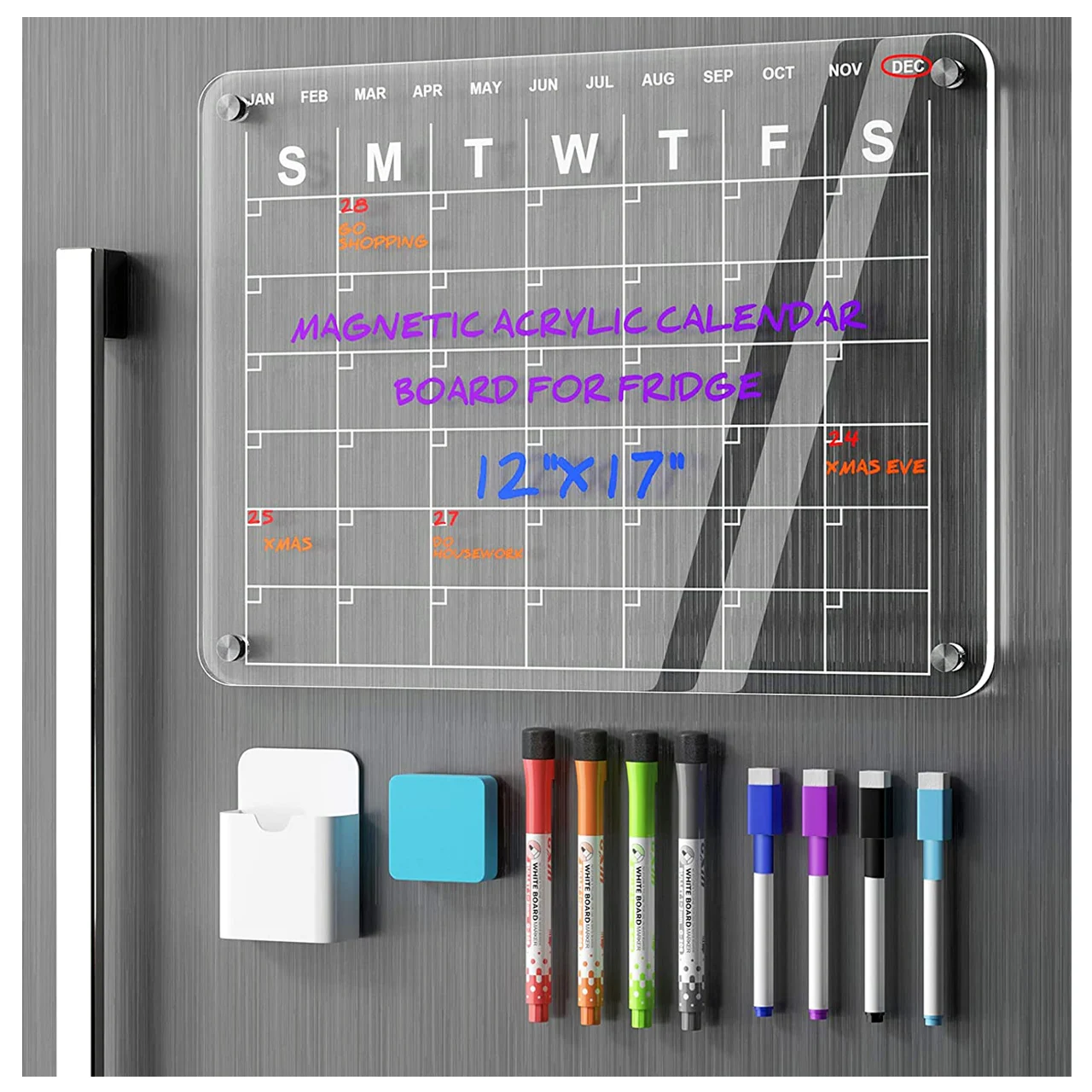 Magnetic White Board calendar monthly weekly planner Acrylic whiteboard acrylic Calendar