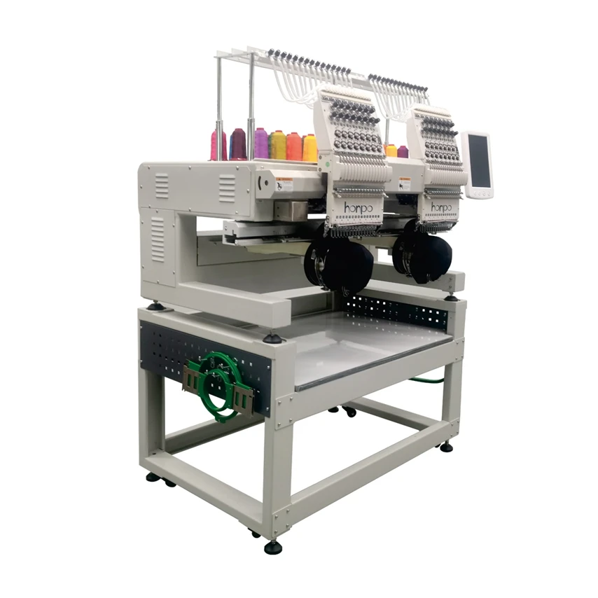 T shirt sewing machine embroidery 2 head 15 needle computerized embroidery machine price