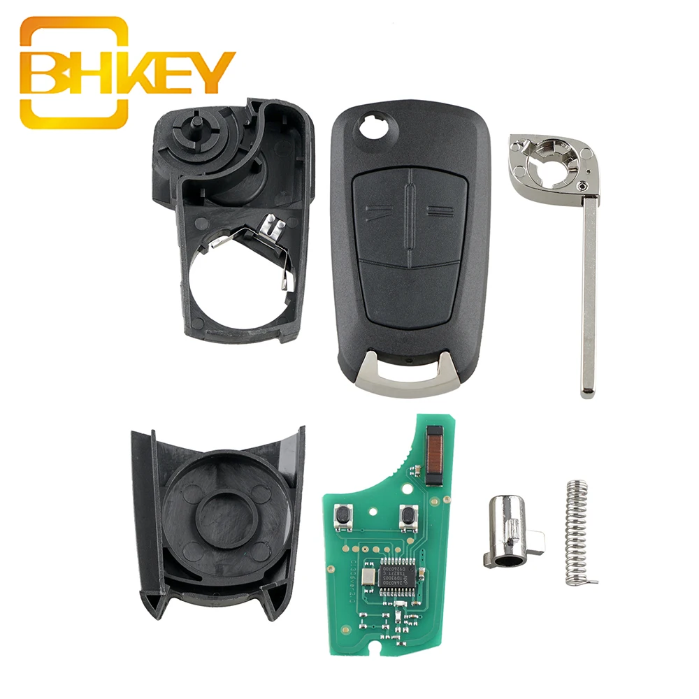 2 Buttons Delphi System 433 MHZ PCF7941 Chip HU100 Blade Folding Fob Remote Car Key For Opel Corsa D Meriva Vauxhall