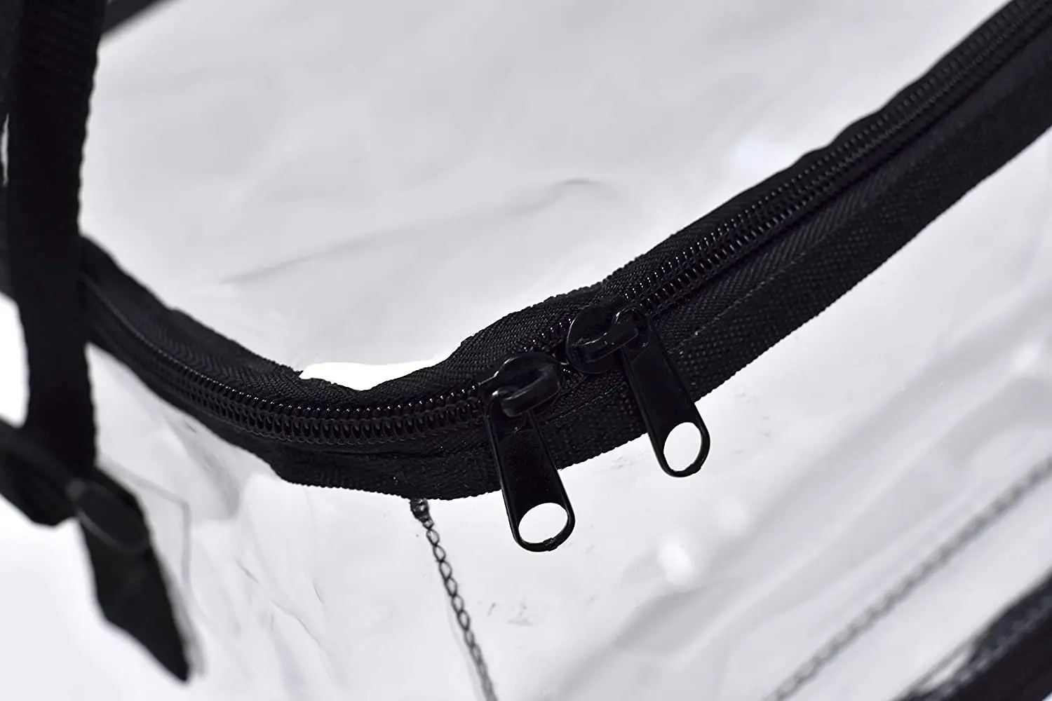 Durable adjustable shoulder strap handle travel bag transparent pvc lunch for school stadium