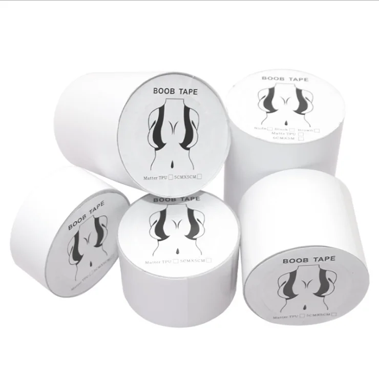 2022 New Boob Tap Nipple Tape Breast Lift Tape Backless Strapless Bra Clear Invisible Medical Grade Transparent Boob Tape
