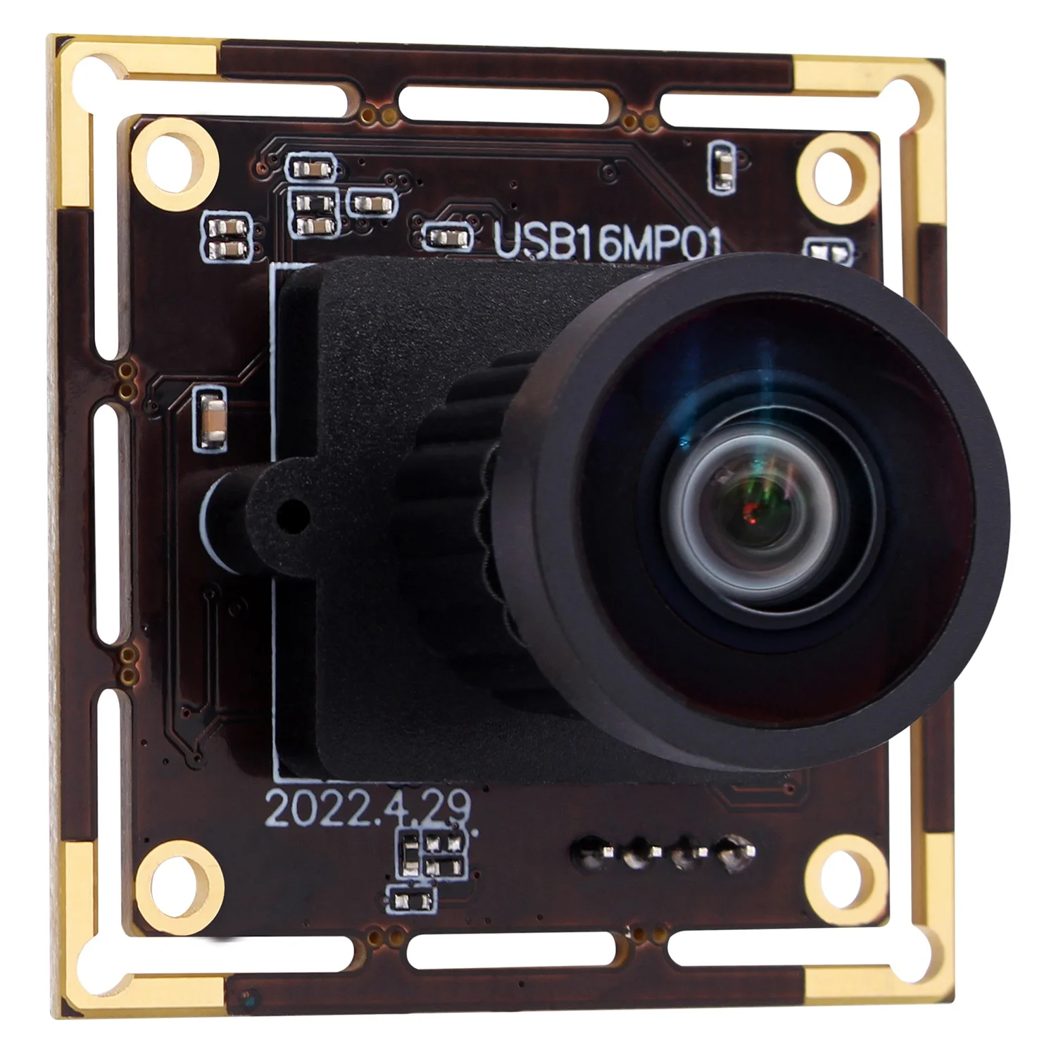 ELP 16MP Webcam CMOS IMX298 Sensor Micro Distortion 120 degree Wide Angle UHD USB Camera Module For OCR Scanning