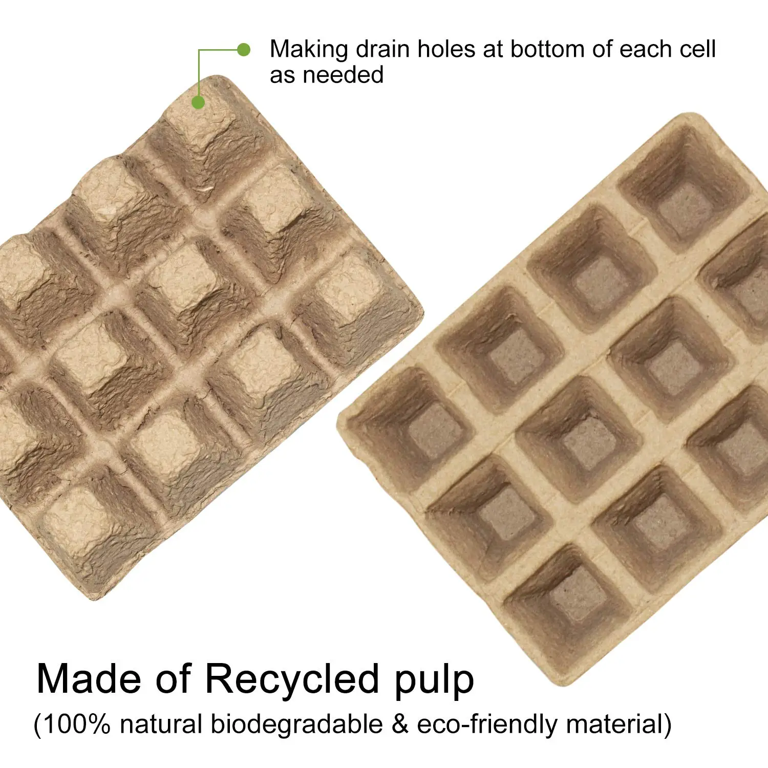  12 Pack Seed Peat Pots Vegetable Flower Biodegradable Seedling Trays Starter