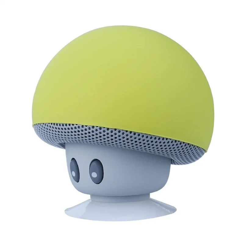 Cute Mushroom Portable Wholesale USB Mini Wireless BT Speaker with Suction Cup