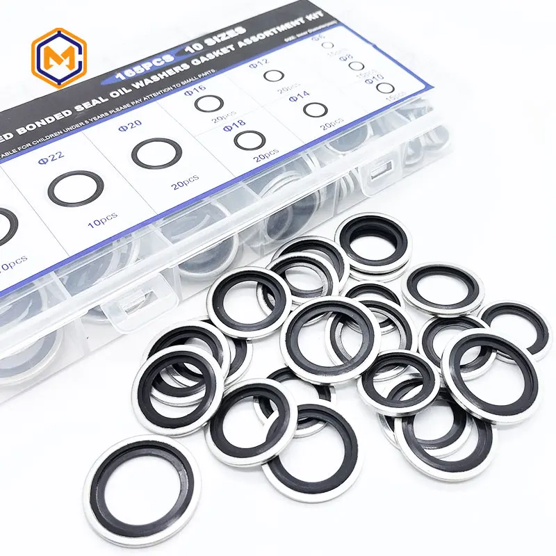 Self centering bonded gasket kits 6-24 bonded seal kits bonded seal washer