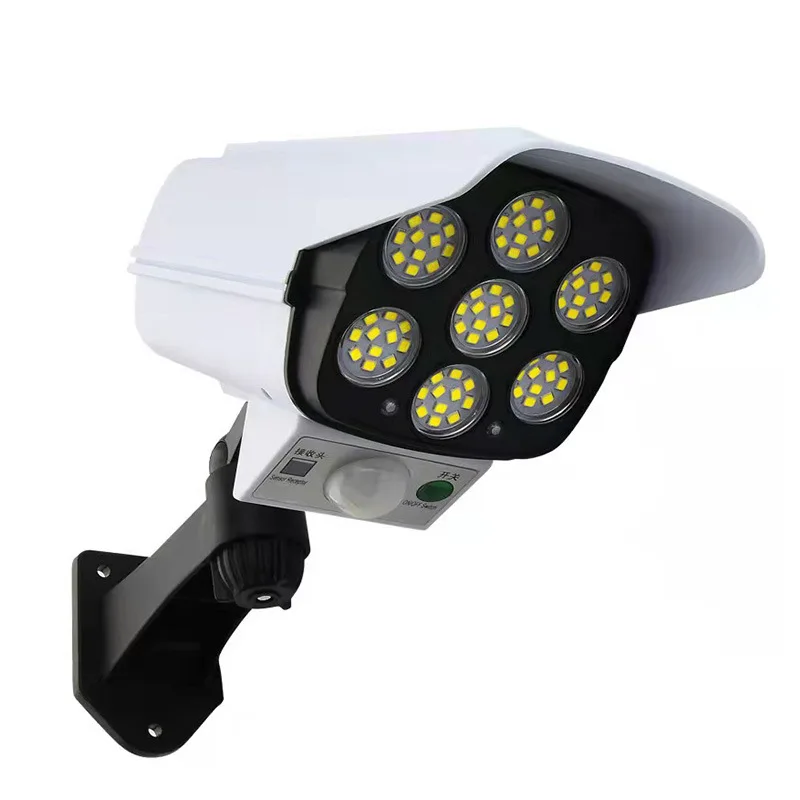 Уличная Водонепроницаемая настенная лампа для сада и системы безопасности светодиодный фонарь с датчиком движения камерой видеонаблюдения Fa ke на солнечной батарее уличный прожектор