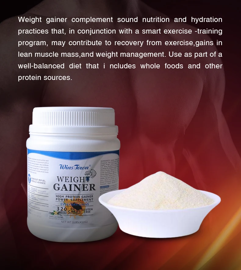 Private label High Protein Sports Supplements Hip butt Weight Gain Pre Workout Muscle Mass Gainer Whey Protein Powder