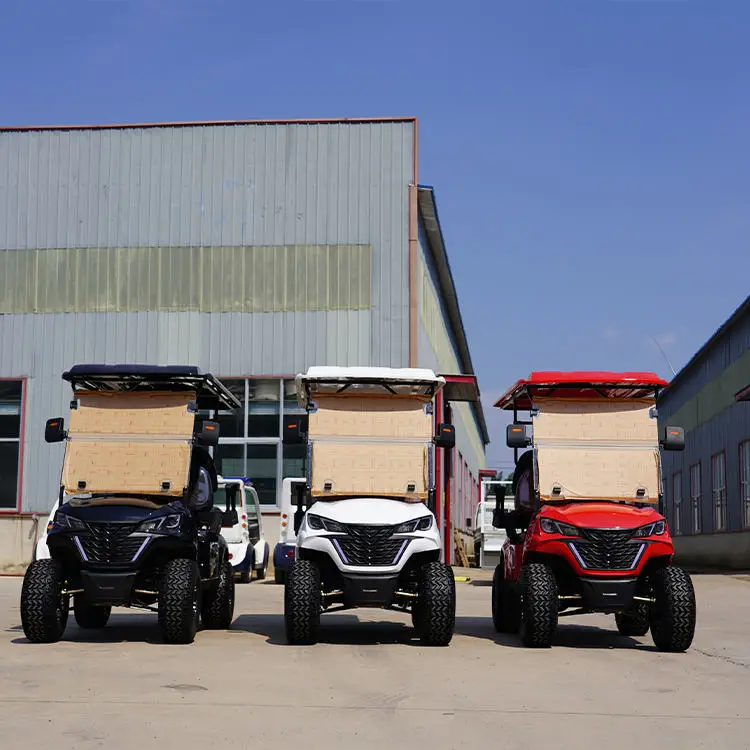 4 Seats Aluminum Frame 72v Lithium Battery Golf Cart Family Battery Operated Fast E Golf Cart Electric
