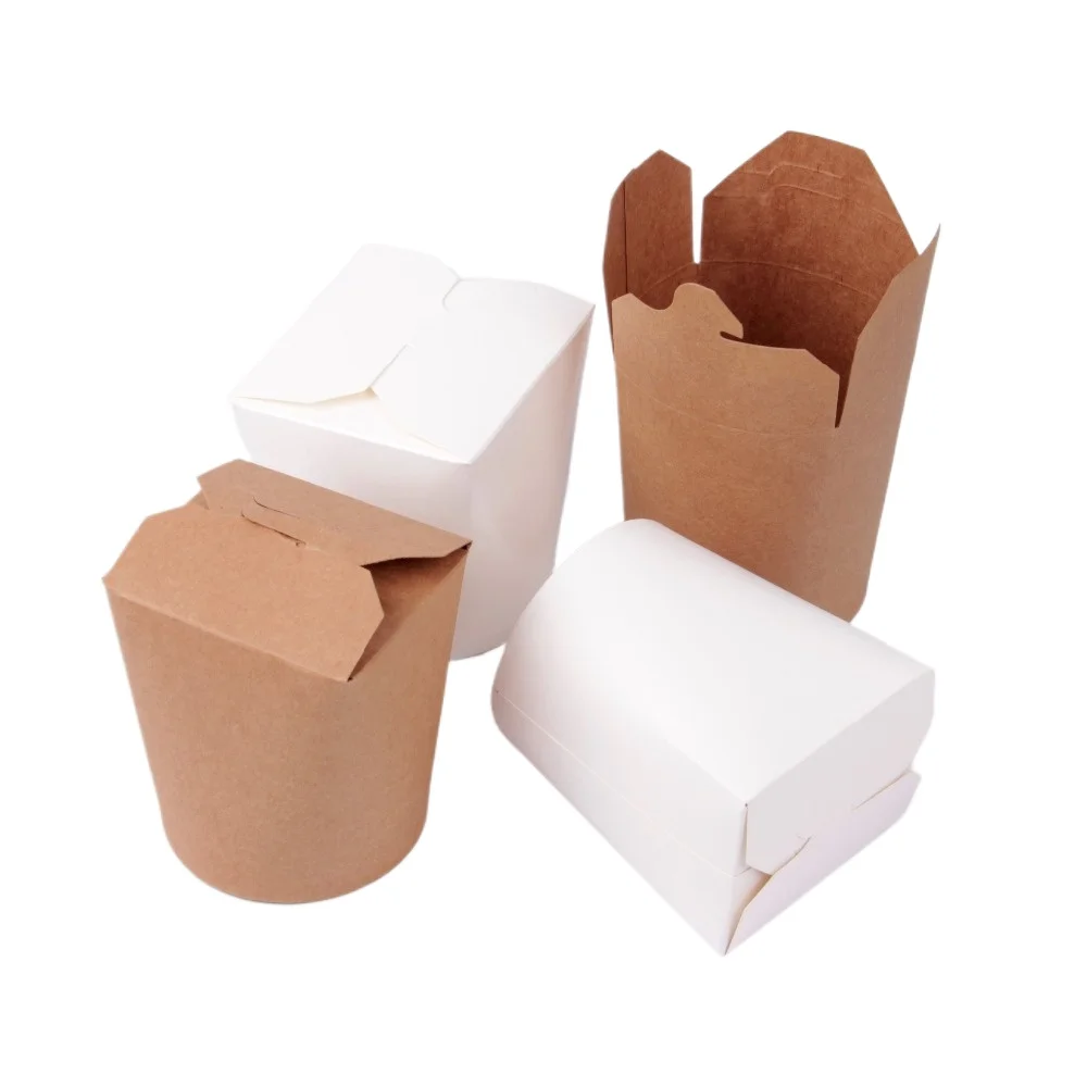 customized round bottom paper noodle box,Noodle Box for Lunch Packing,26oz pasta noodle box