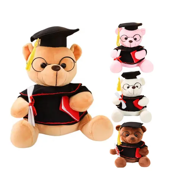 custom graduation season ceremony gift doctor bear doll with doctor hat teddy bear doll plush toys