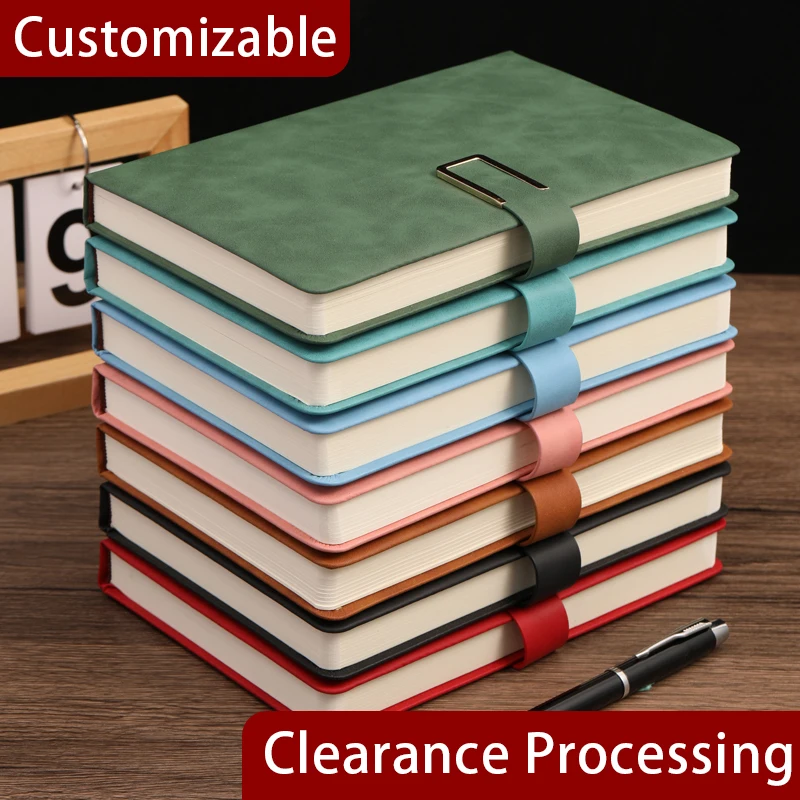 Wholesale A5 Personalized Notebook Customized Logo PU Leather Diary Blank School Office Supplies Business Notebook