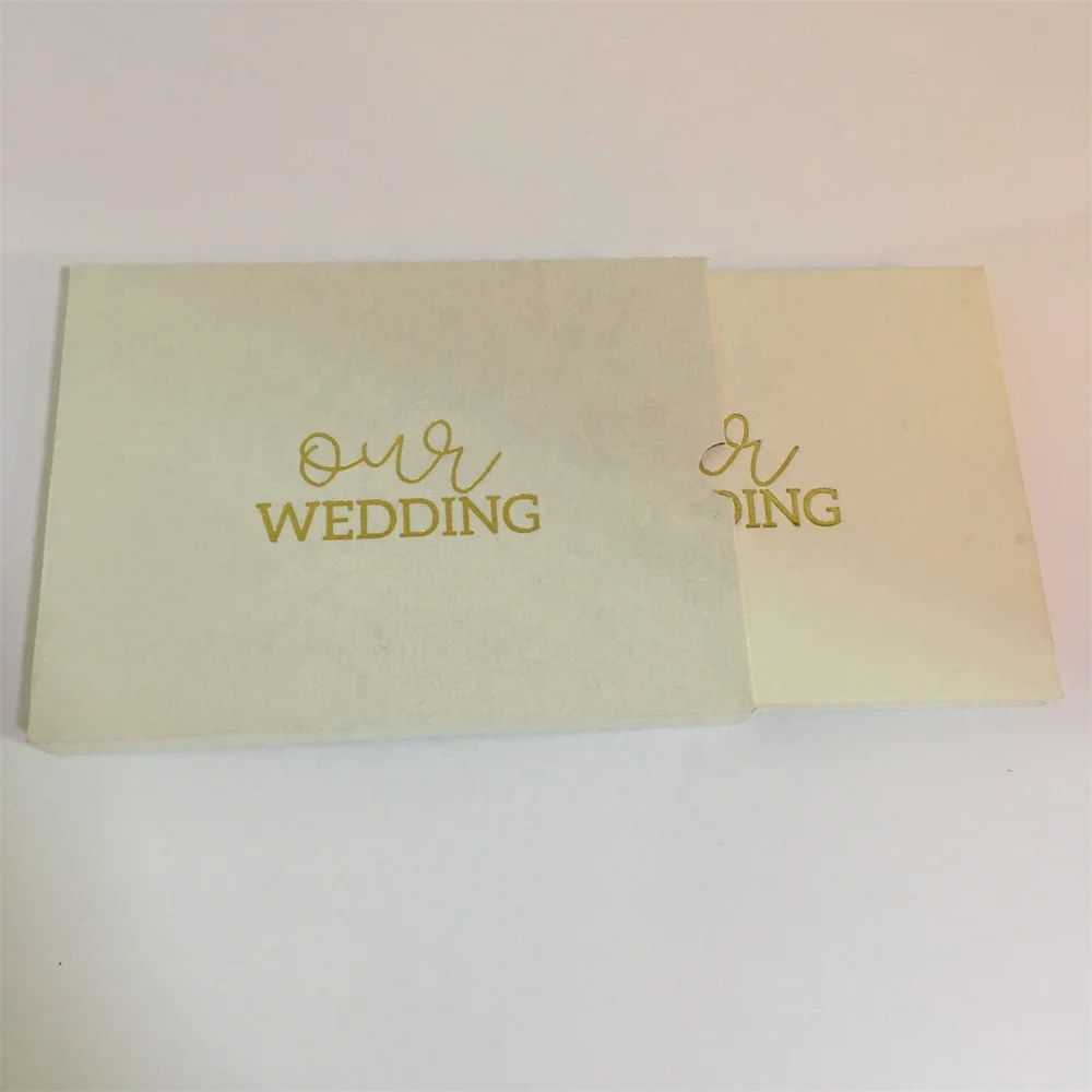 Video Books Linen Brochure Covered Our Wedding Video Book for Video and Photos With 4GB of memory and push button controls