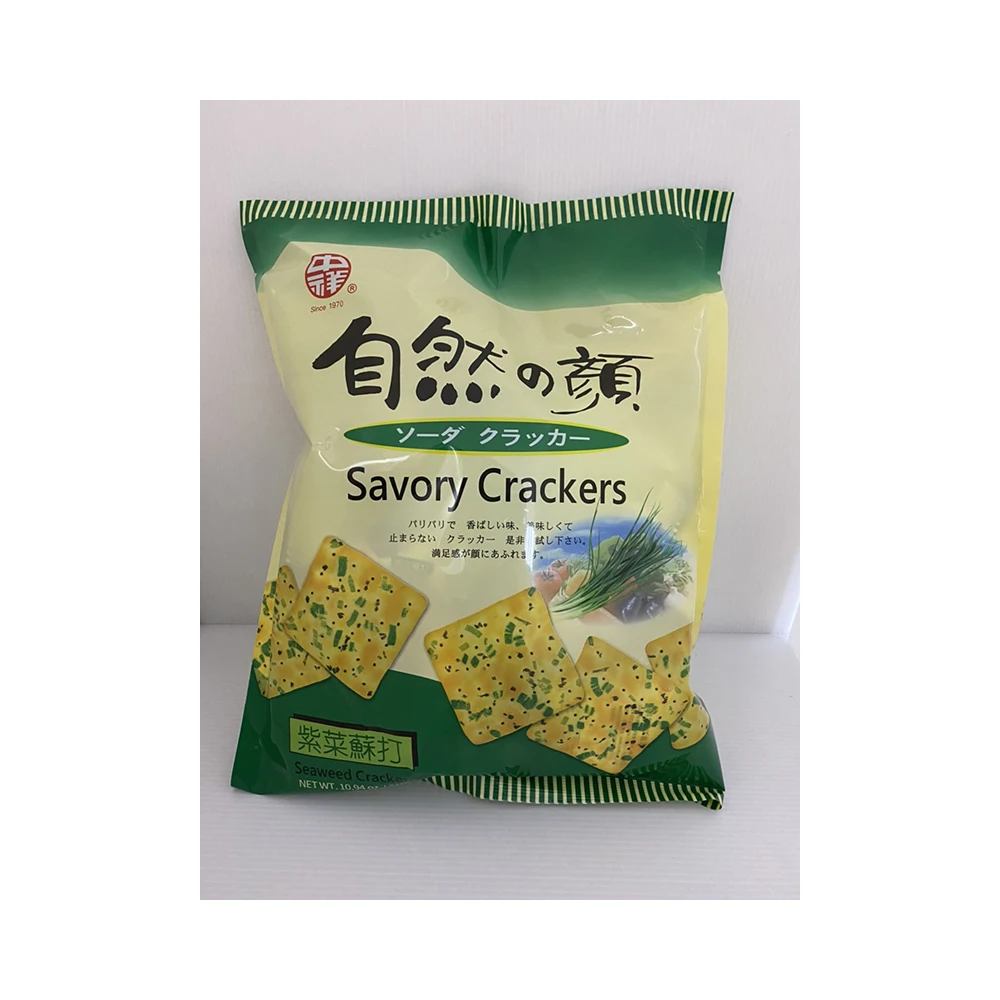 
Low Price Healthy Puffed Food Milk Salt Onion Soda Biscuits for Travel 