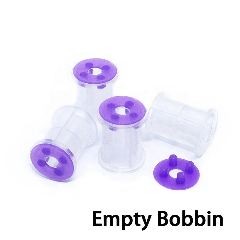 Empty Standard Bobbin Spools With Buckle Cap High Polymer Material Fly Tying Thread Spool Fly Fishing Tackle Accessories