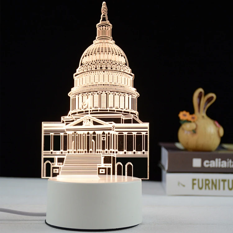 RGB 3d Светодиодная лампа база иллюзия аниме акриловая АБС с Usb-кабелем и пультом дистанционного управления