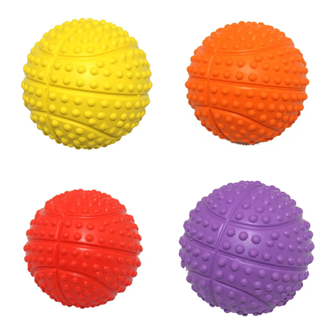 Hot Selling Rubber Massager Spike Ball Soft Rubber Squeaky Pet Toy Ball Chew Toy for Dogs