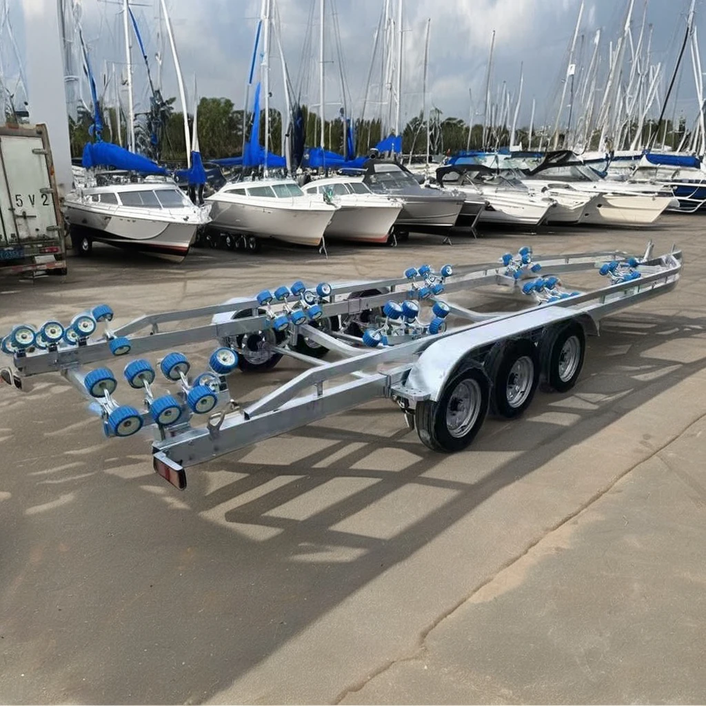 Factory Direct 4 Ton Boat & Watercraft Trailer Three Axle Design Wholesale Supply
