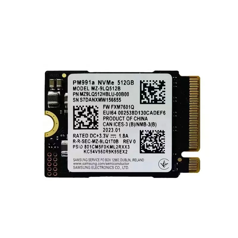 Original SAMSUNG hard drive PM991a 512GB SSD M.2 2230 Internal Solid State Drive PCIe 3.0x4 NVME 1TB Hard Disk for laptop PC