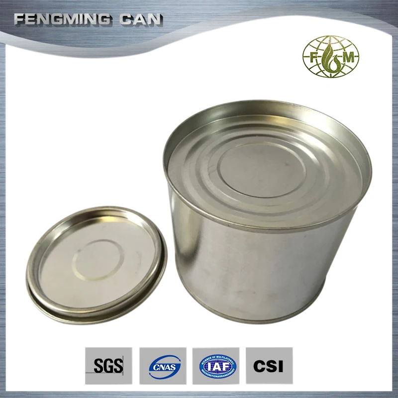 300ml round silver tin plate paint can with metal cover wholesale