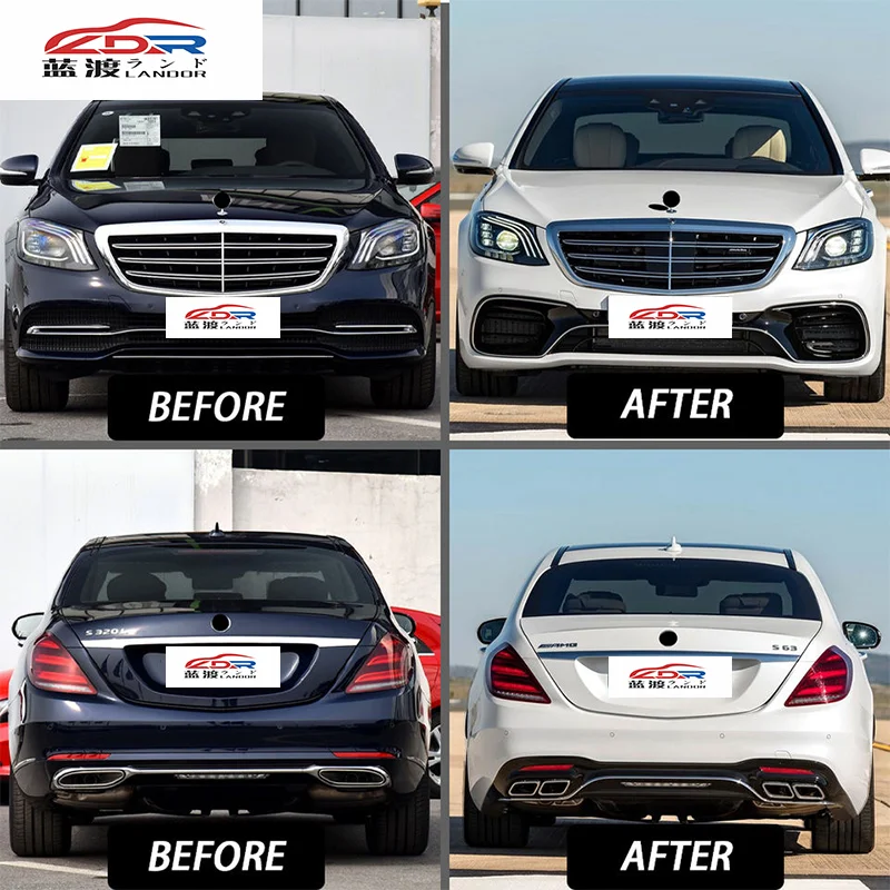 Fast Shipping Mercedes Car Body Kits for W222 facelift to S63 Amg Style Modification for Mercedes Benz S-class Facelift Bodykit