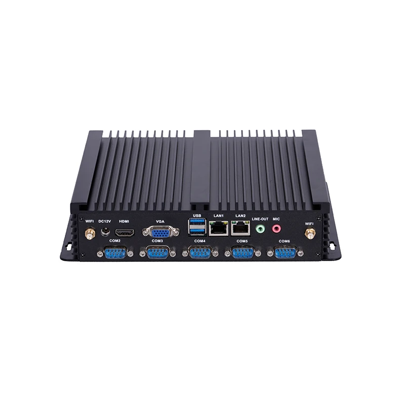 Terminal 6th Gen Core I3 6006U Fanless Mini Pc With 32GB DDR4 Dual Lan Port 2xRS232 6xCOM Industrial Pc