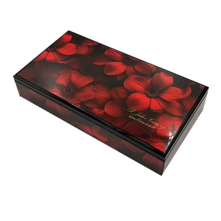 personalized deluxe wooden chocolate date gift packaging box Dubai market
