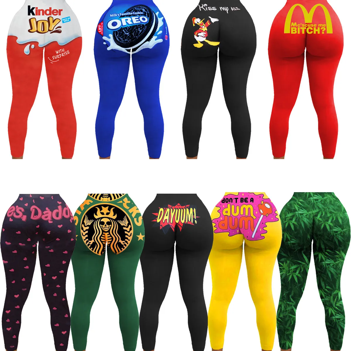 2021 Fashion Snickers Logo High Waisted Yoga Pants Women Workout Tummy Tiktok Leggings For Women