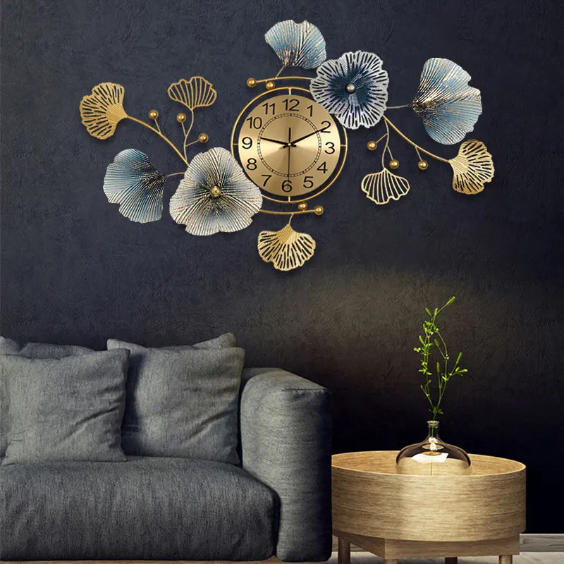 New Arrivals Large Modern Silent Metal Nordic Iron Wall Clock Manufacturers For Home Decorative