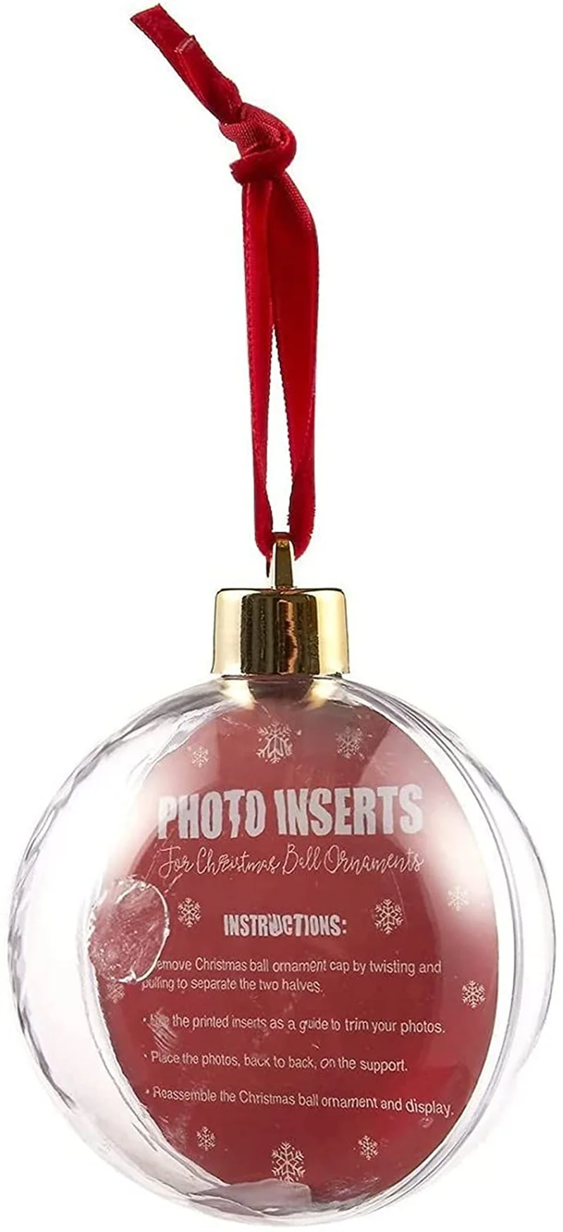 Wholesale Outdoor Christmas Tree Ornaments Personalized Transparent Plastic Hanging Ball With Names