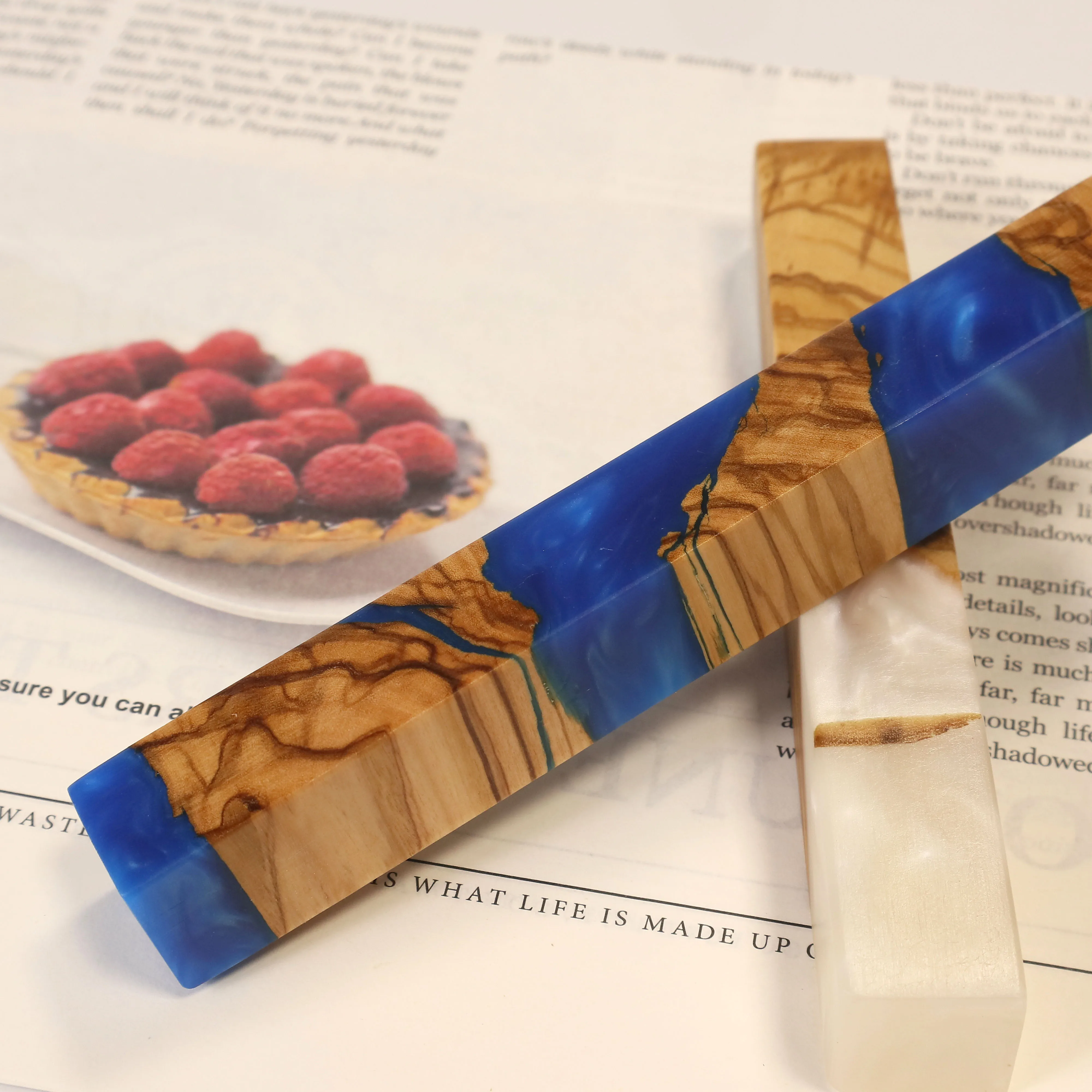 Handmade Gift Olive Wood Resin Mezuzah case ,Mezuzah bar