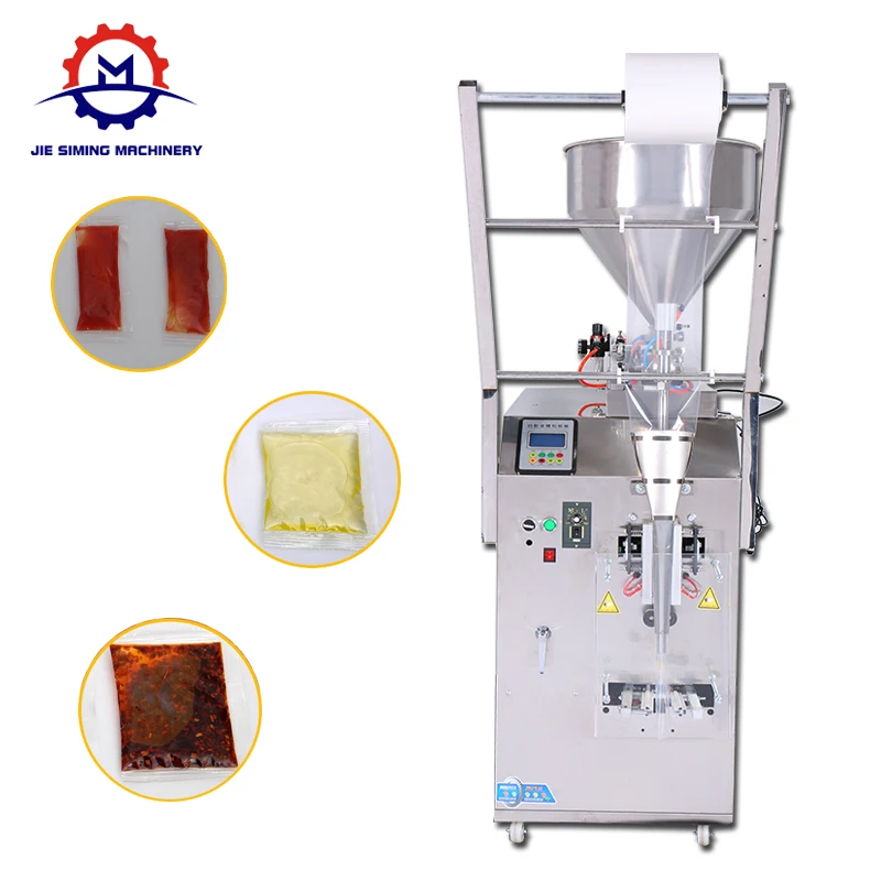 Automatic three-side sealing filling machine sachet water milk honey beverage paste filling machine liquid packaging machine
