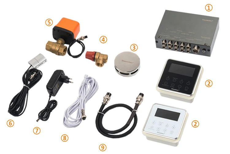 4.5KW High Quality Steam Generator Household Turkish Bath Accessories Body Steamer Generation Sale Hammam TOLO AIO Vapor Showers