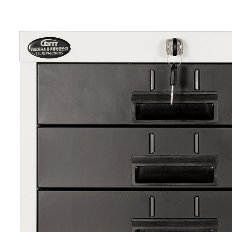 Luoyang CBNT metal furniture steel 10 drawers small file cabinet / colorful beside storage cabinet