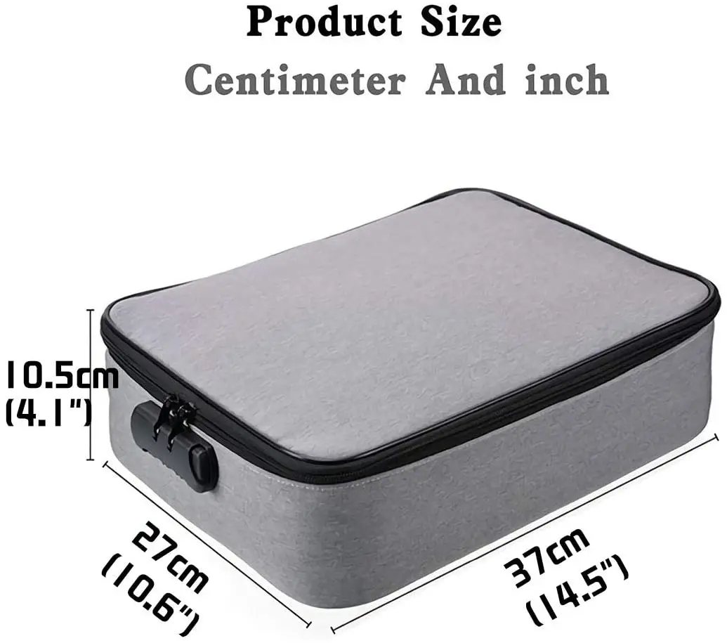 Oxford Waterproof Document Bag Zipper Closure Portable Filing Pouch File Pocket Organizer