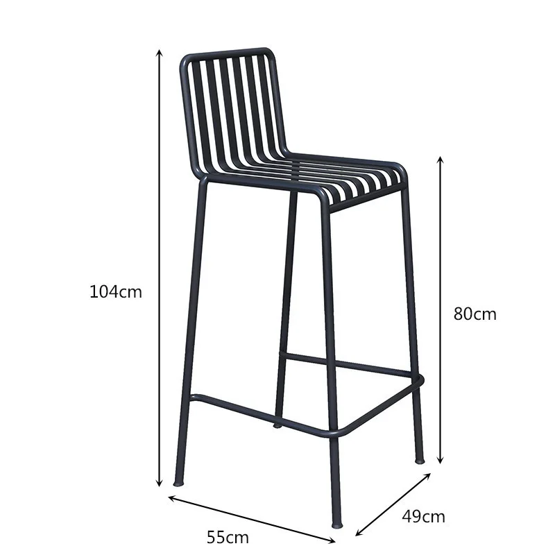 Outdoor metal dining table and chairs cafe milk tea shop open-air small round table patio balcony waterproof iron tables