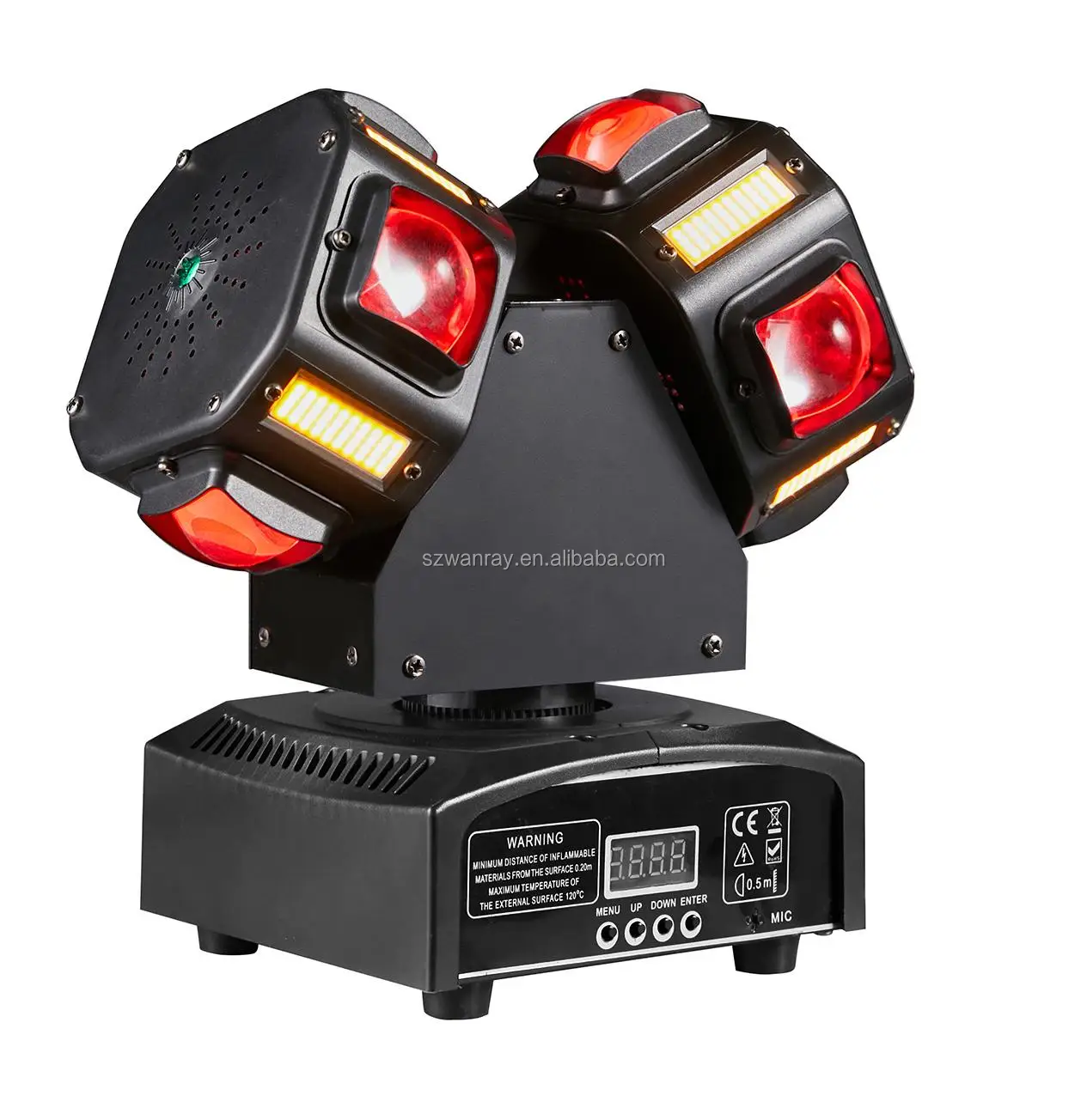 New Popular  Two Head Moving Light 8*10W 4 in 1 with Golden Light and 50mW RG Laser DJ Disco Stage Lights
