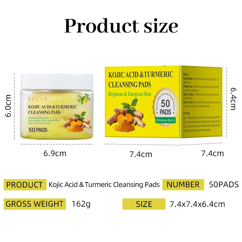 MOOYAM private label салфетка для очищения лица одноразовые хлопковые салфетки кожи и куркумы