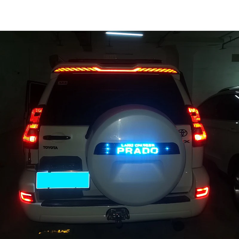 LED car tail spoiler wing for toyota land cruiser prado j150 j120 lc100 lc200 fj lc300 light decoration styling auto parts