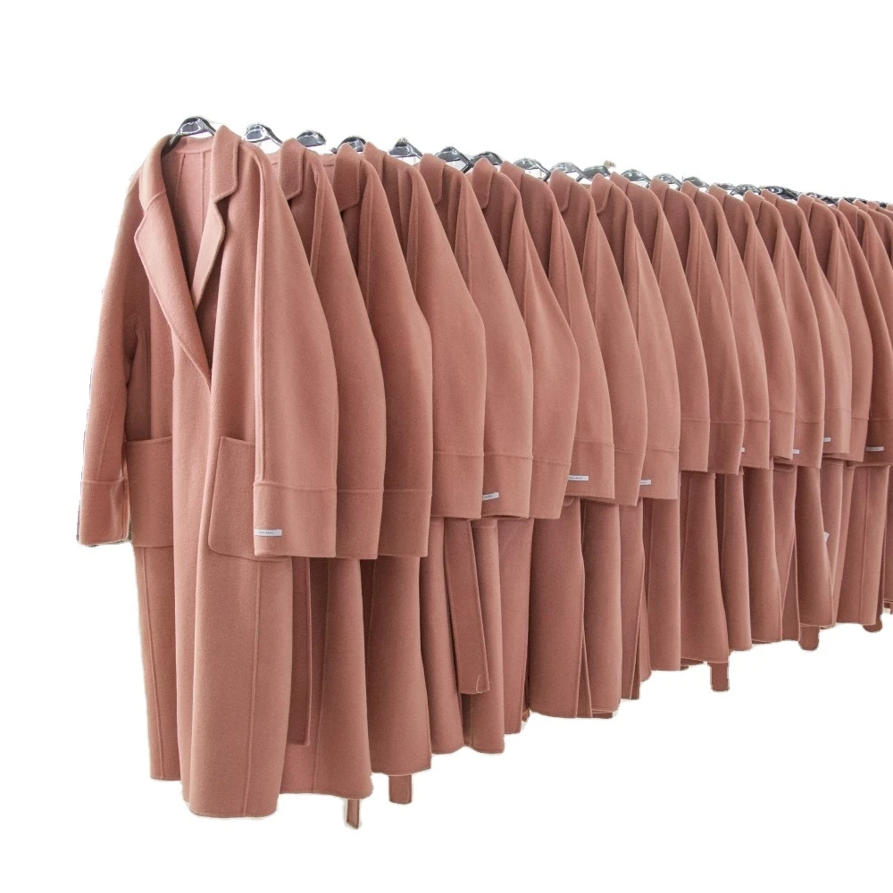 
2020 Spring/Autumn/Winter light and soft breathable warm double-sided hand-sewn 100% wool coat for ladies 