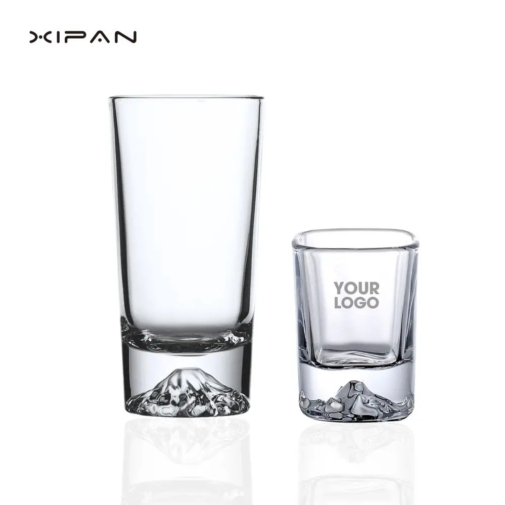 Premium Customizable Highball Cups Mini Tumbler Shot Glass for Tequila Brandy Vodka Liquor Whiskey 1.5oz