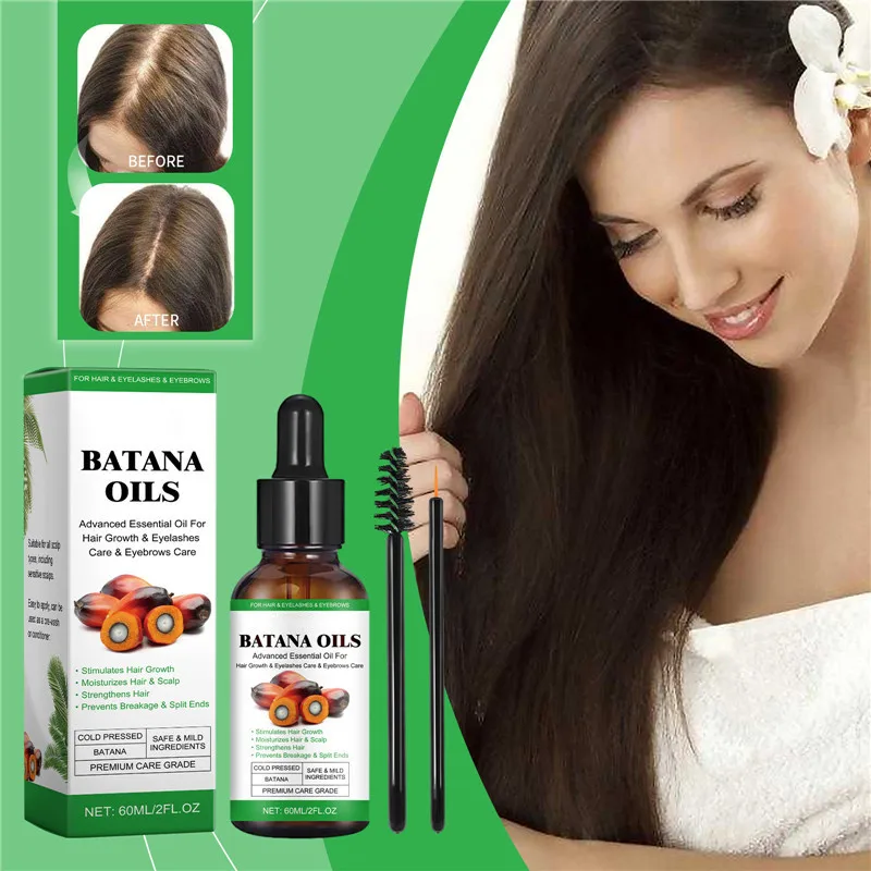 Натуральное эфирное масло с логотипом на заказ органическое батана для роста волос ухода за ресницами и бровями